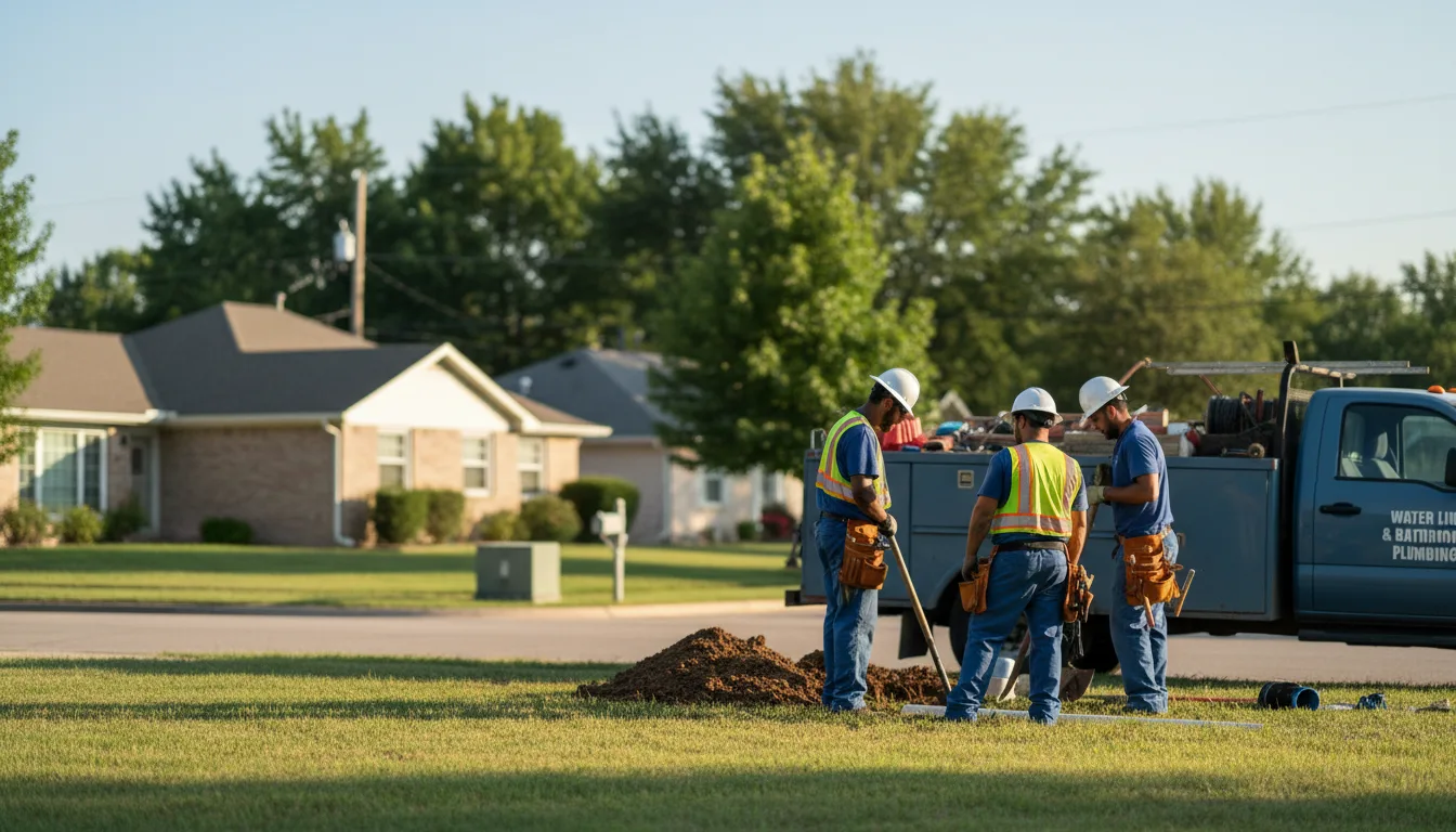 Residential water line and bathroom plumbing service in Harpers Ferry, IA